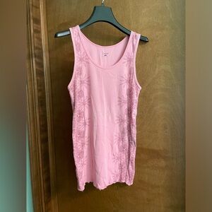 Floral pink tank top